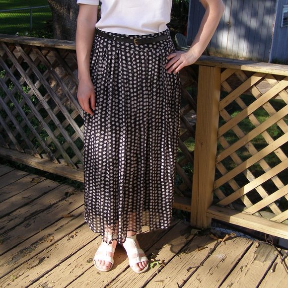 NWT size M/L American Rag Lined Skirt size 11 Polka dots - Picture 1 of 9
